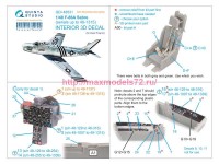 QD+48531   3D Декаль интерьера для F-86A Sabre (Clear Prop) (с 3D-печатными деталями) (attach3 85278)